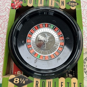 Roulette Game - Tabletop - Mid Century - Original Box - Lowe - Regulation - Casino - Gambling Toy - Vintage - I1