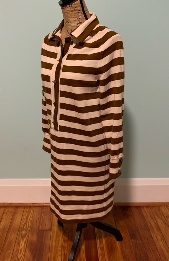 Striped Mod Dress - Mini - Wool - Goldworm - Sixt… - image 4