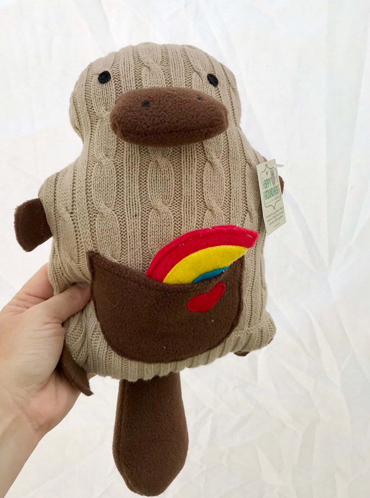 Platypus Stuffed Animal Handmade Ecofriendly Etsy