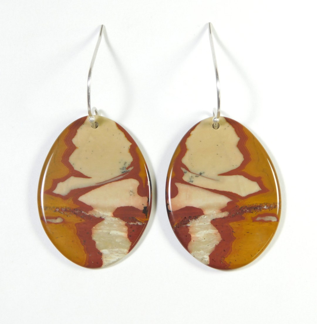 Owyhee Jasper Earrings Owyhee Jasper Teardrop Slab Earrings Etsy