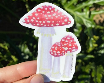 Mushroom Sticker / Mushie / Mushroom / Red and White Mushroom / Cool Mushroom / Mushrooms / vinyl stickers