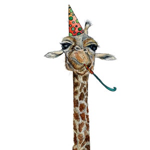 Giraffe Geburtstagskarte * Süße Tierkarte * Geburtstag / Happy Birthday / Süße Giraffe / Giraffenliebhaber / Bday Karte