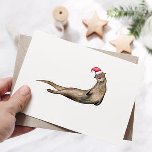 Otter Weihnachtskarte / Süße Ocean Friends Weihnachtskarte / Ocean Weihnachtskarte / Frohe Weihnachten / Weihnachtskarten / Weihnachtskarte /