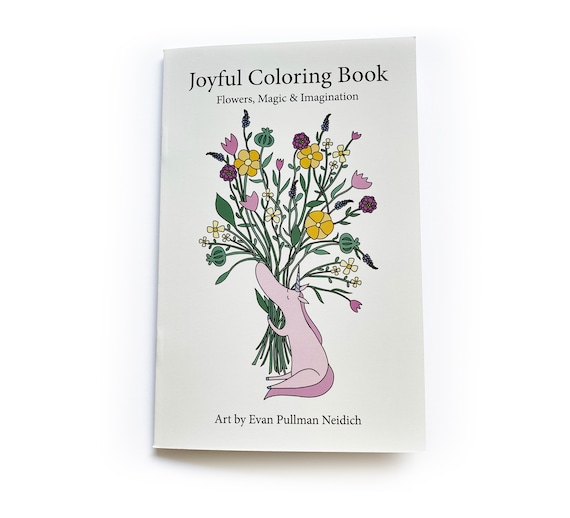 Joyful Coloring Book / Adult Coloring Book / Marker Coloring Book /  Stocking Stuffer / Christmas Gift / Coloring Book, Unicorn Coloring Book 