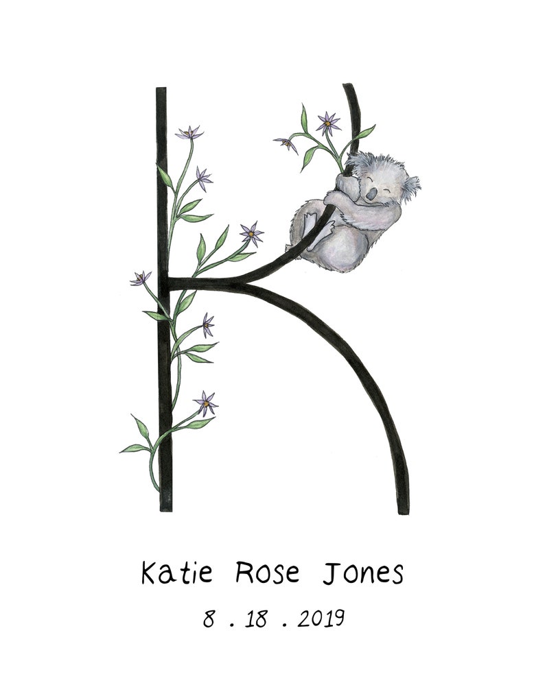 CUSTOM NAME / Nursery Letters / Alphabet / Flower Letters / Etsy