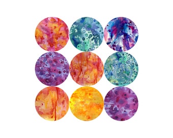 Mystery Planets:  Ink Orbs Print