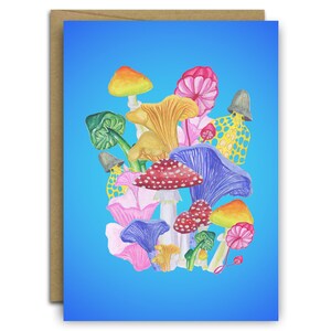 Cartão de felicitações de cogumelo / Caminhante / Cogumelos / Cartão de felicitações da floresta / Cartão de felicitações da natureza / PNW / Cogumelos / Amante de cogumelos / Ao ar livre