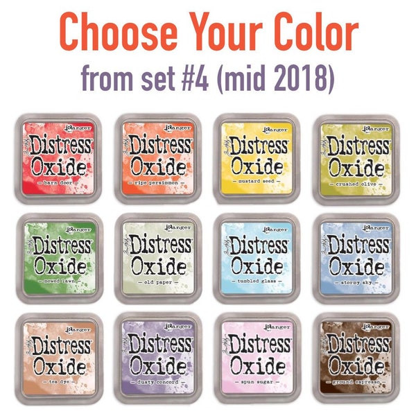 Distress Oxide set #4 (mid 2018) single ink pads, CHOOSE YOUR COLOR, by Tim Holtz