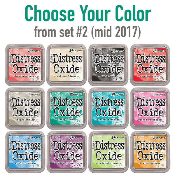 Distress Oxide set #2 (mid 2017) single ink pads, CHOOSE YOUR COLOR, by Tim Holtz