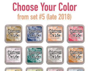 Distress Oxide set #5 (late 2018) single ink pads, CHOOSE YOUR COLOR, by Tim Holtz