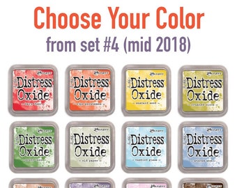 Distress Oxide set #4 (mid 2018) single ink pads, CHOOSE YOUR COLOR, by Tim Holtz