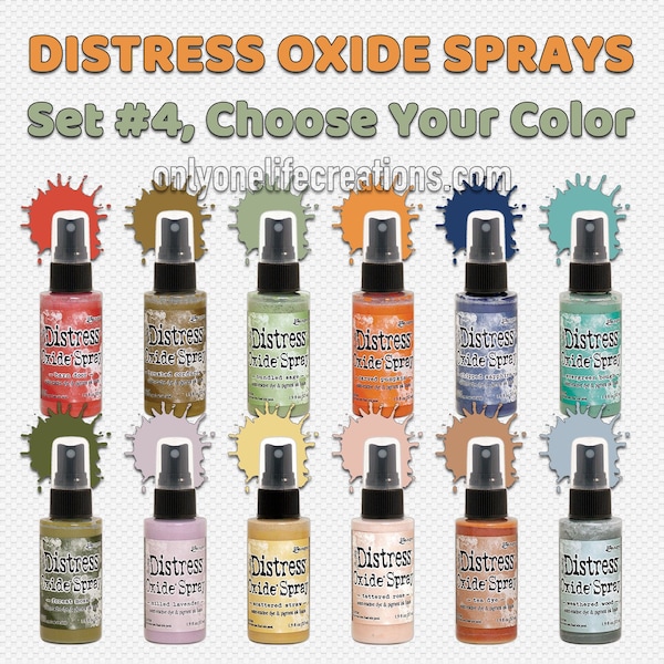 Tim Holtz Distress Oxide Sprays, Choose Your Color from Set #4 (Sept '19)