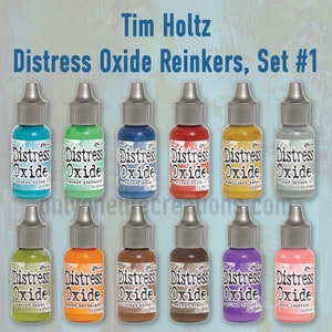 Distress Oxide reinkers, Set #1 (early 2017), by Tim Holtz, all 12 colors