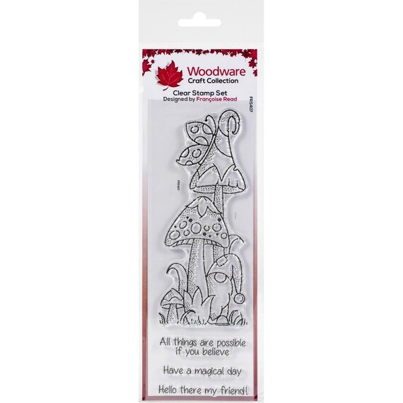 FRS414 Woodware Clear Stamps 8X2.6-Singles Floral Hat FRS414 Woodware Clear Stamps 8X2.6-Singles Floral Hat