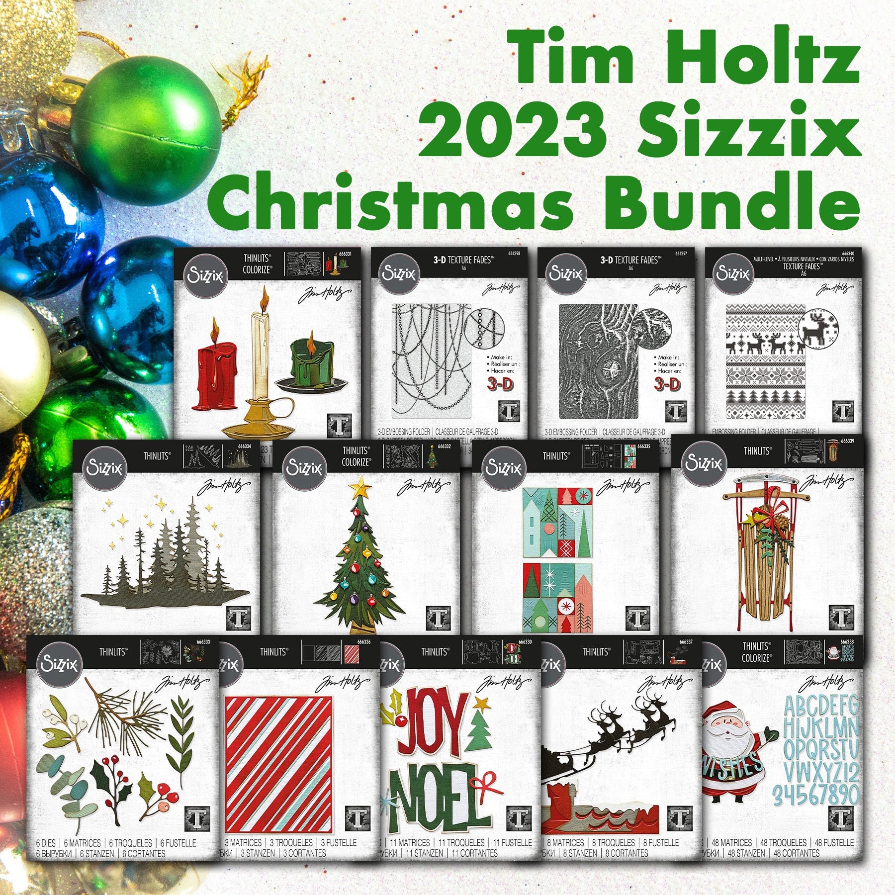 Sizzix - Tim Holtz Christmas 2023 - Festive Gatherings Thinlits Die
