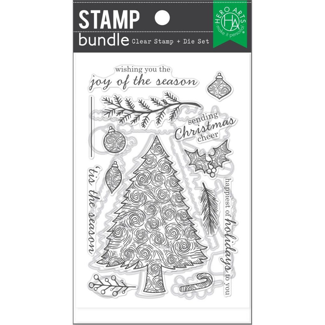 Hero Arts Clear Stamp & Die Combo: Swirly Christmas Tree