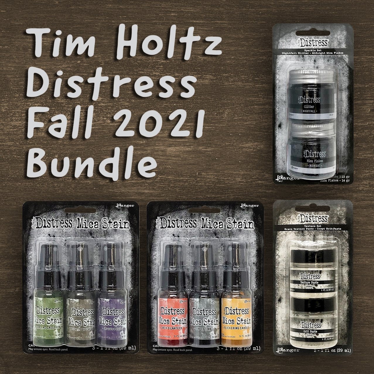 Tim Holtz 2023 Halloween Stamp & Stencils, 10 Product Bundle