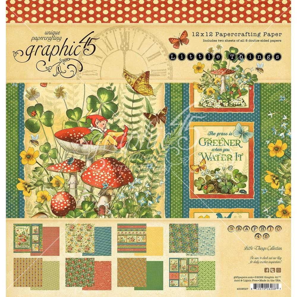 Graphic 45 - Little One Collection - 12x12 Patterns & Solids Paper Pad