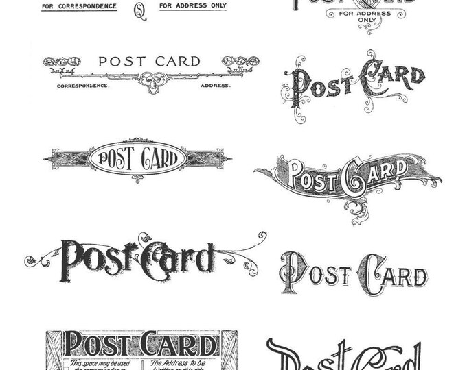Stampers Anonymous Tim Holtz Correspondence Cling Stamp Set CMS225 Etsy