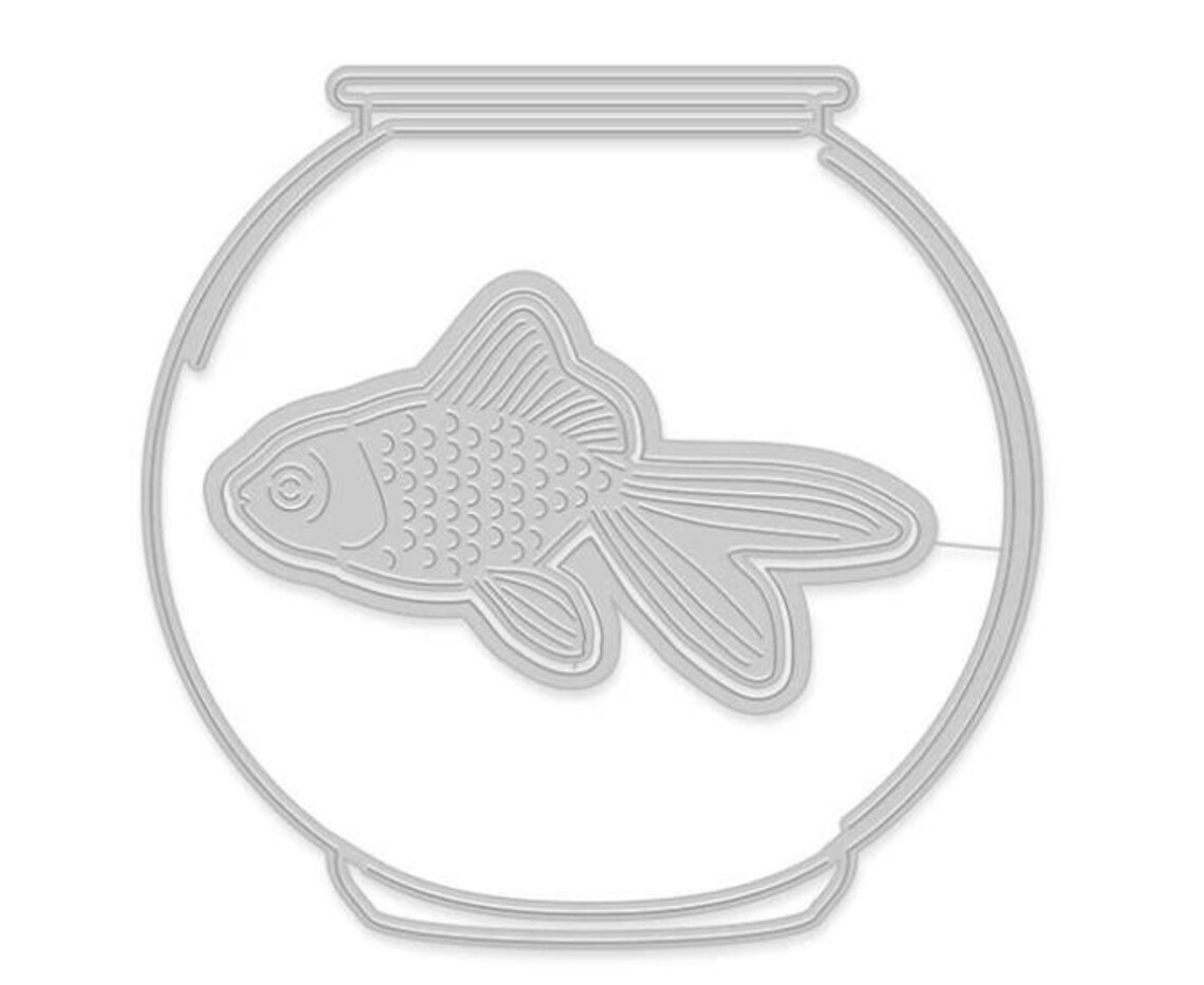 Hero Arts Fancy Dies Goldfish in Bowl DI627 Etsy