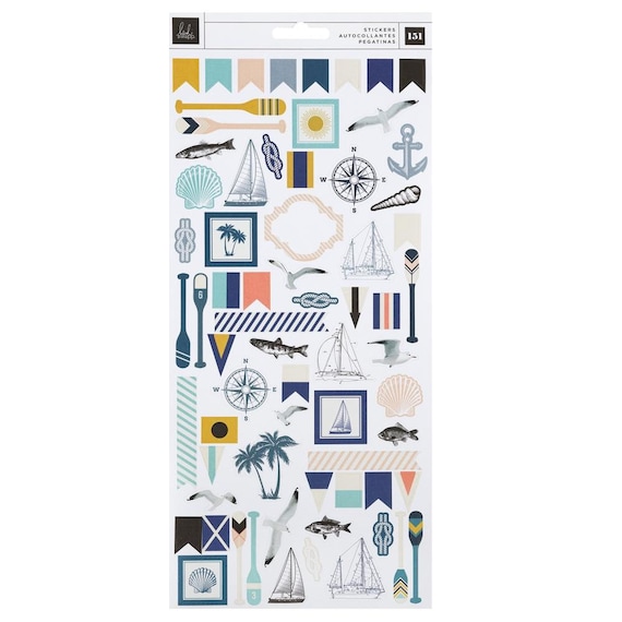 Heidi Swapp Set Sail Cardstock Stickers, 151/pkg HS021043 