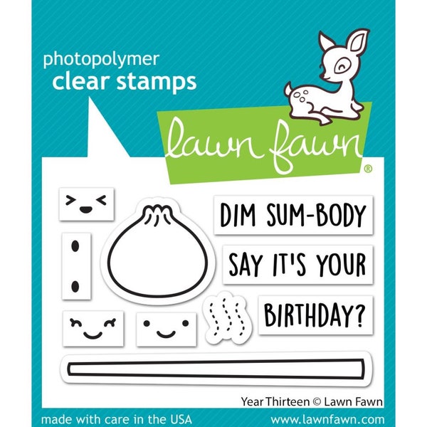 Lawn Fawn 3"X2" Clear Stamps: Year Thirteen (LF3084)