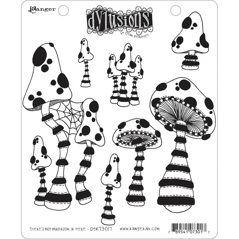 There/'s No Mushroom In Here! Dylusions Cling Stamp Collections 8.5x7 DYR73017 by Dyan Reavely