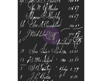 Prima Marketing Finnabair 6"X9" Stencil: Calculations (PSTEN6X969882)