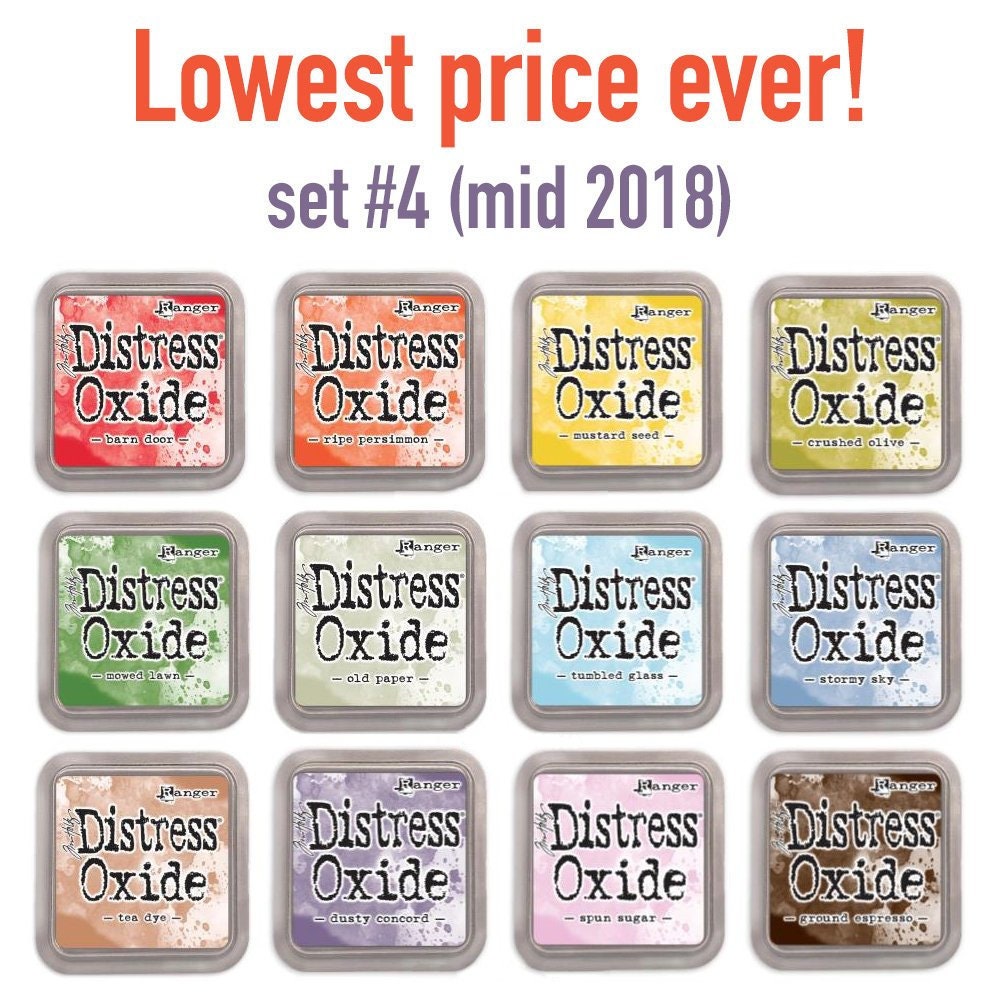 Distress Oxide ink pads Set #4 (mid 2018), by Tim Holtz, all 12 colors