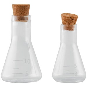 Tim Holtz Idea-ology Small Corked Glass Flasks: Laboratory 2/pkg ...
