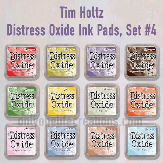 Distress Oxide ink pads Set #4 (mid 2018), by Tim Holtz, all 12 colors