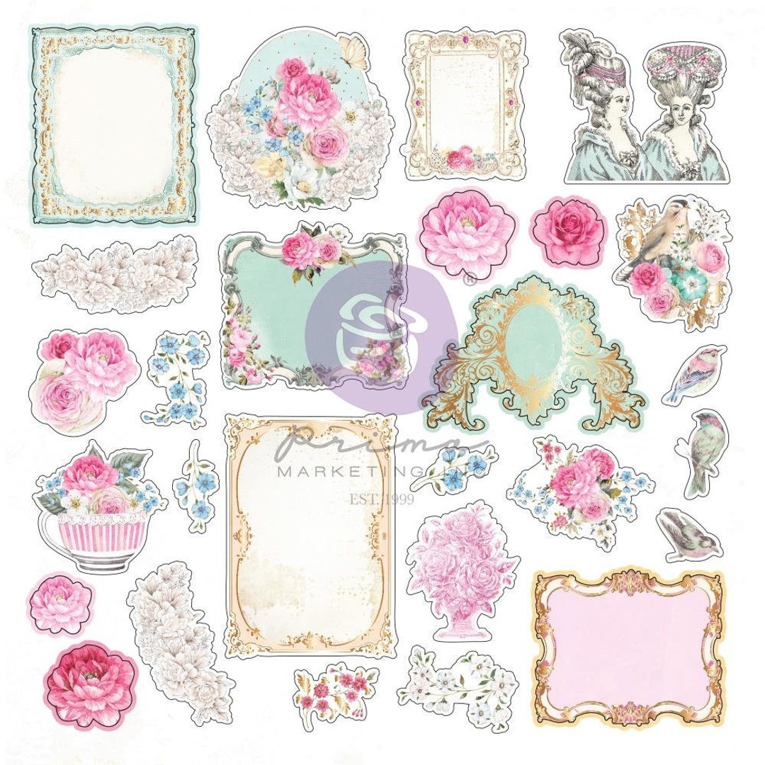 Prima Marketing Spitze-Aufkleber – Design „Enamored“, Für Scrapbooking & Paper Crafting