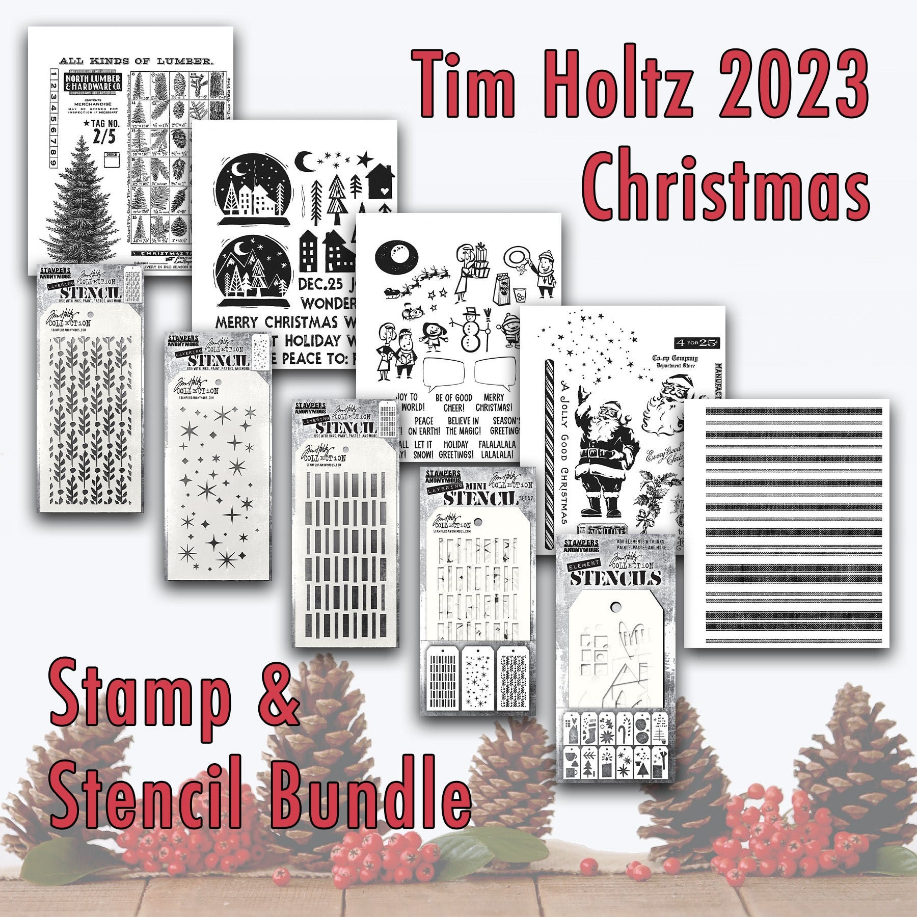 Tim Holtz Cling Stamps 7x8.5-mini Media Marks : Target