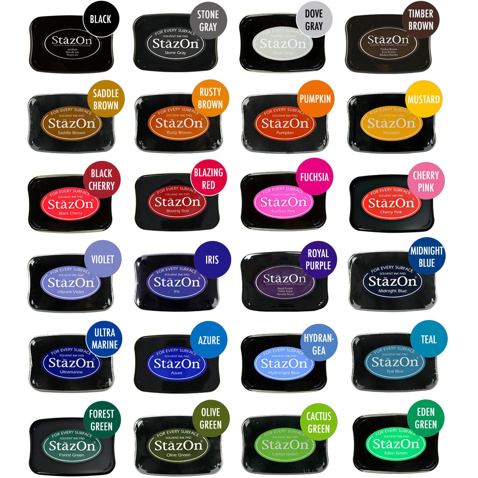 StazOn Solvent Ink Pad, Choose Your Color, by Tsukeniko