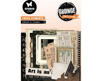 Studio Light Grunge Paper Elements: Nr. 05, Tickets, Labels & Frames (SLGRPE05)