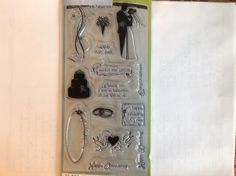 Wedding clear acrylic stamp set CS056 by Inkadinkado