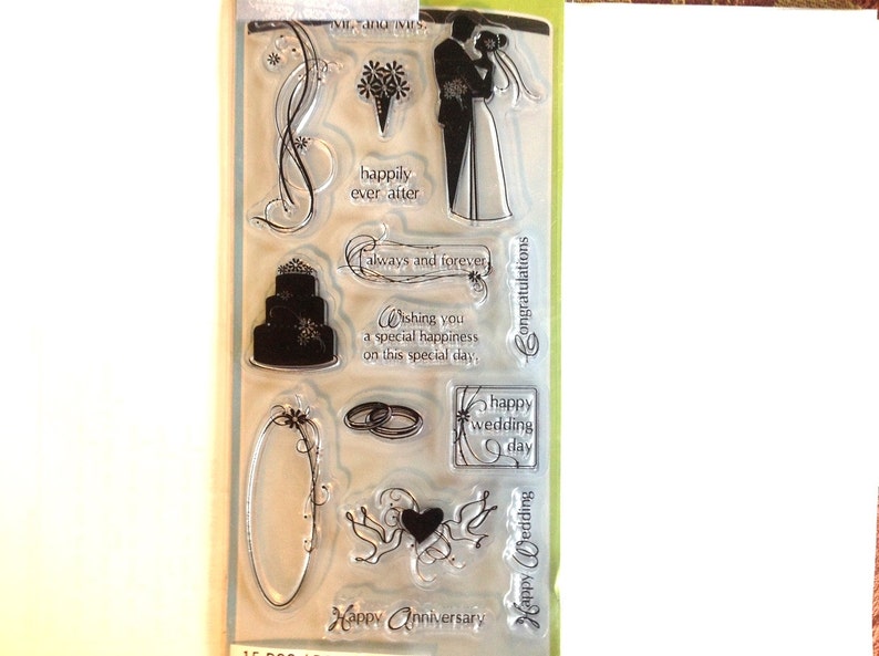 Wedding clear acrylic stamp set CS056 by Inkadinkado