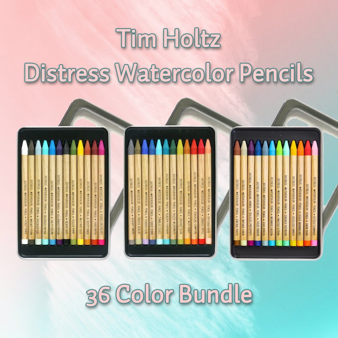 Tim Holtz Distress Watercolor Pencils Set 1, 2 & 3 Bundle- ALL 36 Colors