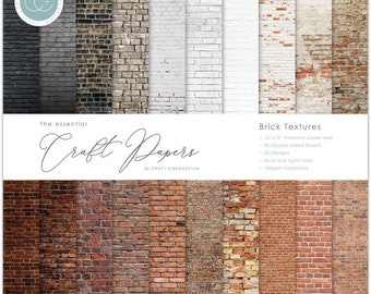 Craft Consortium 12"x12" Double Sided Paper Pad: Brick Textures (CCPAD019)