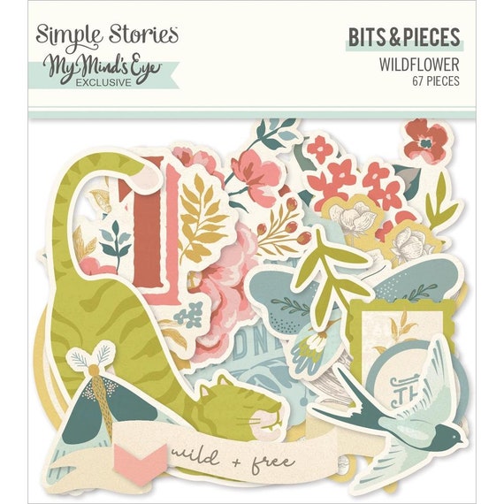 Simple Stories Wildflower Bits & Pieces Die-cuts, 67/pkg WIL19517 