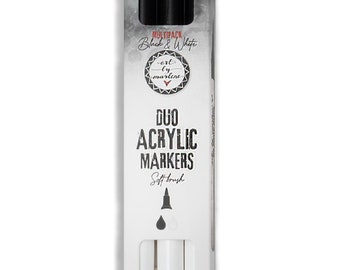 Art by Marlene Duo Acrylic Markers: Nr. 25, Black and White, 3/Pkg (ESMARK25)