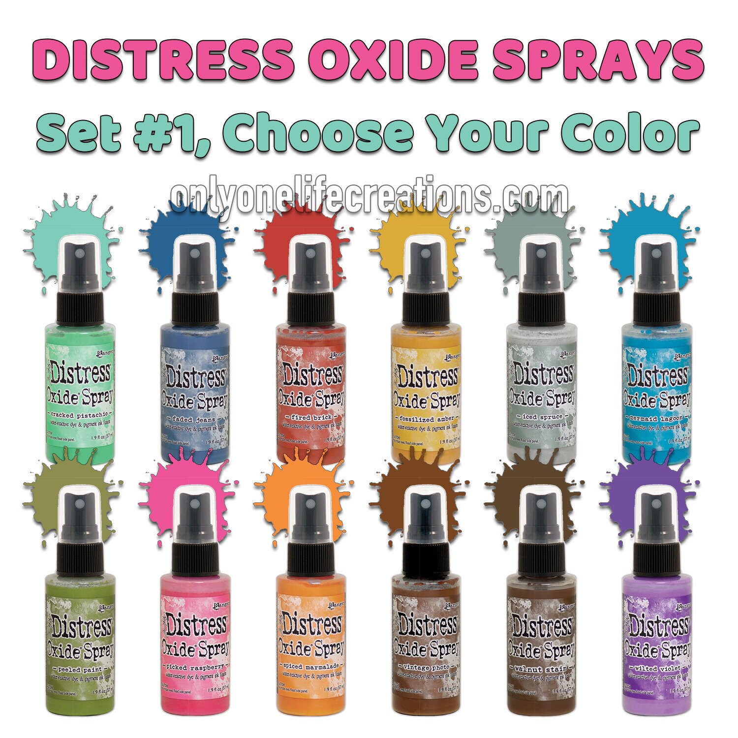Tim Holtz Distress Oxide Sprays, Choose Your Color from Set #1