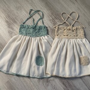 Newborn Baby Crochet Dress image 4