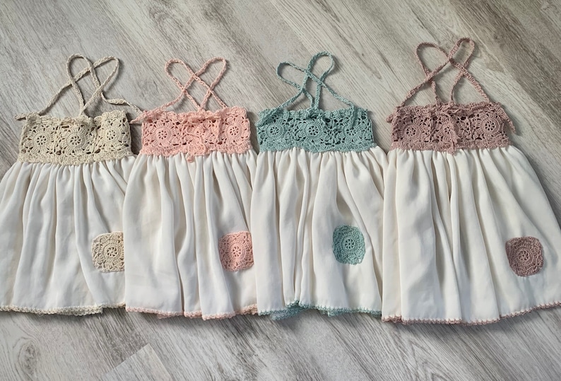 Newborn Baby Crochet Dress image 1