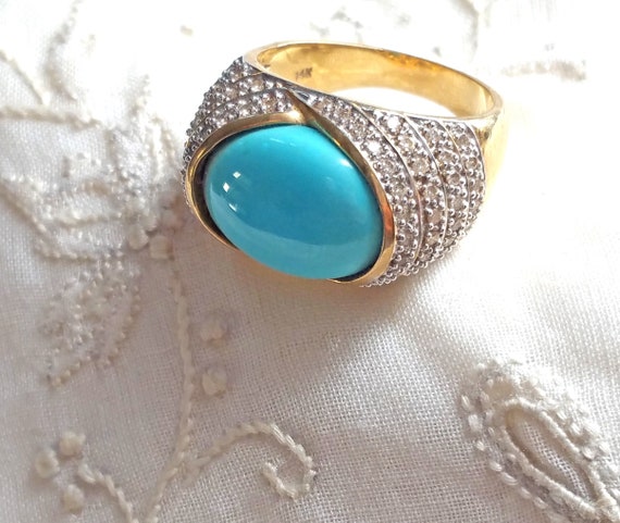 Estate Robins Egg Blue LeVian PersianTurquoise an… - image 5