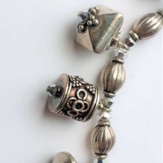 Estate Sterling Beaded Bracelet - image 5