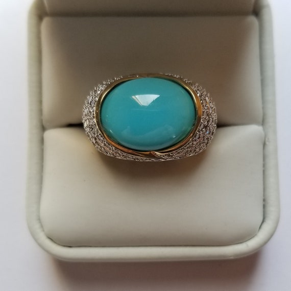 Estate Robins Egg Blue LeVian PersianTurquoise an… - image 3