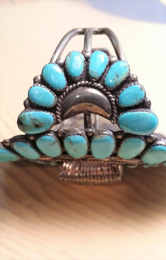 Large Turquoise Watch Cuff - image 5