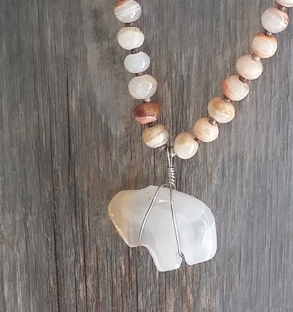 White Buffalo Agate Necklace - image 1