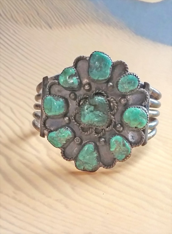 Estate Pilot Mountain Vintage Estate Turquoise Cuff View 3